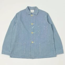 Full Count 2015-14 Early 1900s Pin Head Chore Jacket - 7.5oz Indigo Pinhead