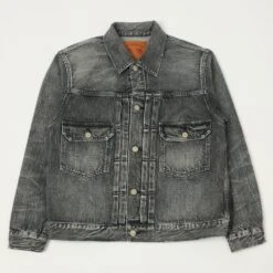 Full Count 2102BHWK 13.7oz Type II Denim Jacket - Black Dartford Wash