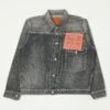 Full Count 2107BKHW 13.5oz Type I Denim Jacket - Black Splatter Dartford Wash -Hartford Sale Store FULLCOUNT 2107BKHWTYPEIJACKET BLACKDARTFORDWASH
