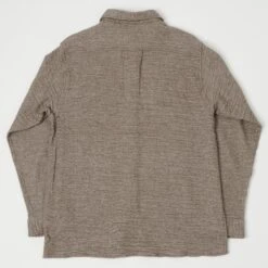 Full Count 4057 Wool Linen Fulling Shirt - Brown -Hartford Sale Store FULLCOUNT 4057WOOLLINENFULLINGSHIRT BROWN1