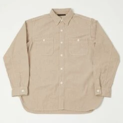 Full Count 4064 6oz 'Archaic' Chambray Shirt - Covert