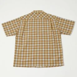 Full Count 4075-2 Broad Check Open Collar Shirt - Beige -Hartford Sale Store FULLCOUNT 4075 2CHECKOPENCOLLARSHIRT BEIGE1