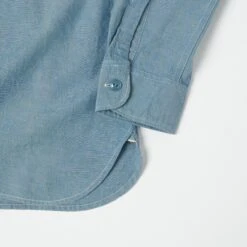 Full Count 4810-22 5oz Original Selvedge Chambray Shirt - Light Blue -Hartford Sale Store FULLCOUNT 4810 155OZSELVEDGE SIZE38 BLUE2