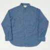 Full Count 4810-22 5oz Original Selvedge Chambray Shirt - Mid Blue -Hartford Sale Store FULLCOUNT 4810 22CHAMBRAYSHIRT MIDBLUE