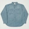 Full Count 4810HW-3 5oz Chambray Work Shirt - Fade -Hartford Sale Store FULLCOUNT 4810HW 3CHAMBRAYSHIRT BLUE