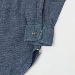 Full Count 4810-22 5oz Original Selvedge Chambray Shirt - Indigo Blue -Hartford Sale Store FULLCOUNT 4810LSSHIRT INDIGOCHAMBRAY2