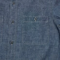 Full Count 4810-22 5oz Original Selvedge Chambray Shirt - Indigo Blue -Hartford Sale Store FULLCOUNT 4810LSSHIRT INDIGOCHAMBRAY3