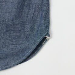 Full Count 4821 5oz Original Selvedge S/S Chambray Shirt - Indigo Blue -Hartford Sale Store FULLCOUNT 4821SSSHIRT INDIGOCHAMBRAY2