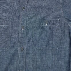 Full Count 4821 5oz Original Selvedge S/S Chambray Shirt - Indigo Blue -Hartford Sale Store FULLCOUNT 4821SSSHIRT INDIGOCHAMBRAY3