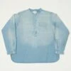 Full Count 4900HW Round Collar Pullover Chambray Shirt - Blue Heavy Wash -Hartford Sale Store FULLCOUNT 4900HWROUNDCOLLARSHIRT BLUEHW2