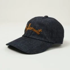 Full Count 6007 Chain Embroidery Denim Cap - Indigo