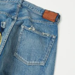 Full Count 0105HA Patched 13.7oz Wide Straight Jean - Dartford Wash -Hartford Sale Store FULL COUNT 2