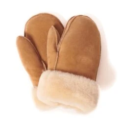 Crown Cap 4-86016 Shearling Mittens - Camel
