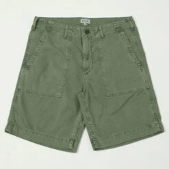 Hartford Herringbone Fatigue Short - Army