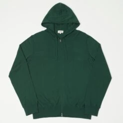 Hartford Lightweight Knitted Cotton Hoodie - Forest