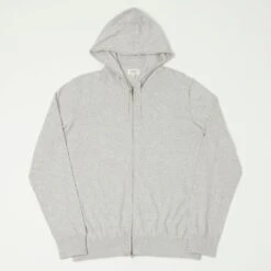 Hartford Lightweight Knitted Cotton Hoodie - Grey