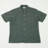 Hartford 'Palm' Camp Collar Linen Shirt - Green