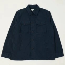 Hartford Jonah Cotton Worker Jacket - Blue
