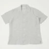 Hartford 'Palm' Camp Collar Linen Shirt - Smoke -Hartford Sale Store HARTFORD AZ14014PALMMCSSSHIRT GREY