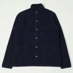 Hartford 'Jason' Knitted Wool Jacket - Navy