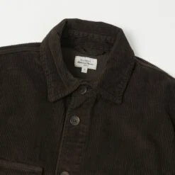 Hartford 'Joyce' Cord Work Shirt - Chocolate -Hartford Sale Store HARTFORD JOYCESHIRT CHOCOLATE4
