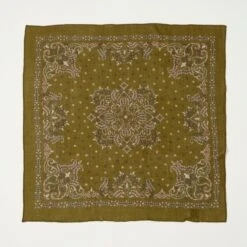 Hartford Large Wool Bandana Scarf - Gold
