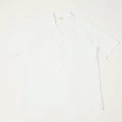 Hartford 'Palm' Camp Collar Cotton Shirt - White