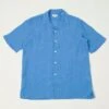 Hartford 'Palm' Camp Collar Linen Shirt - Blue -Hartford Sale Store HARTFORD PALMCAMPLINENSHIRT 6 9045a893 3d31 4e0a 8984 a245d3eb66d2