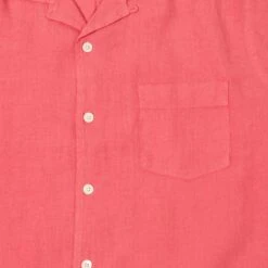 Hartford 'Palm' Camp Collar Linen Shirt - Tangerine -Hartford Sale Store HARTFORD PALMCAMPLINENSHIRT 9