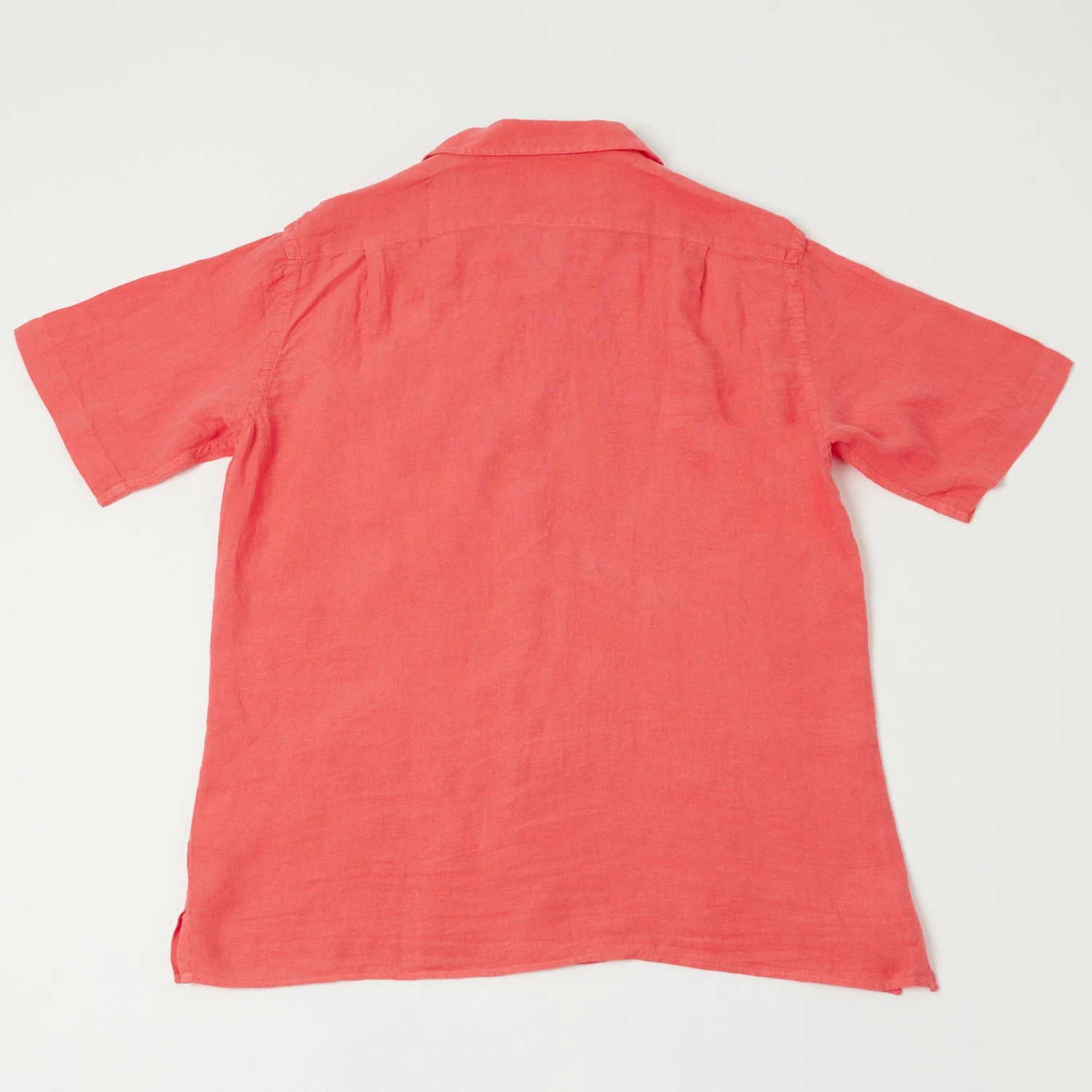 Hartford AZ04001 Linen Short Sleeve Shirt - Faded Red 8 Hartford AZ04001 Linen Short Sleeve Shirt - Faded Red - Image 6