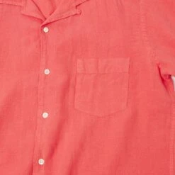 Hartford AZ04001 Linen Short Sleeve Shirt - Faded Red 10 Hartford AZ04001 Linen Short Sleeve Shirt - Faded Red -Hartford Sale Store HARTFORD PALMMCPATLINENSHIRT RED4