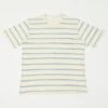 Hartford BB81306 Knitted Pocket Crew Stripe Tee - Ecru/Blue -Hartford Sale Store HARTFORD POCKETCREWTEE