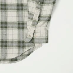 Hartford 'Pocket' Flannel Check Shirt - Green Check -Hartford Sale Store HARTFORD POCKETFLANNELCHECKSHIRT GREENCHECK2