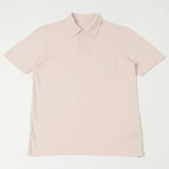 Hartford AZ71303 Slub Short Sleeve Jersey Polo - Faded Pink