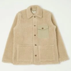 Hartford 'Utility' Fleece Jacket - Beige