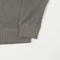 Jackman JM7200 Waffle Midneck Sweatshirt - Iron Grey -Hartford Sale Store JACKMAN JM7200LSWAFFLETEE IRONGRAY2