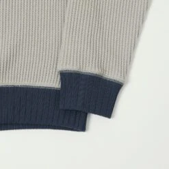 Jackman JM7200 Waffle Midneck Sweatshirt - Grey/Navy -Hartford Sale Store JACKMAN JM7200WAFFLEMIDNECK 1