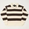 Knickerbocker Rugby Polo Sweatshirt - Mushroom/Brown -Hartford Sale Store KNICKERBOCKER RUGBYPOLOSWEAT 4