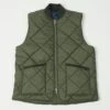 Lavenham Big Quilt Bomber Gilet - Olive Green -Hartford Sale Store LAVENHAM BIGQUILTBOMBERVEST OLIVE