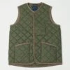 Lavenham Thornham Quilted Gilet - Olive Green/Olive Green 1 Lavenham Thornham Quilted Gilet - Olive Green/Olive Green -Hartford Sale Store LAVENHAM THORNHAMQUILTEDVEST OLIVE