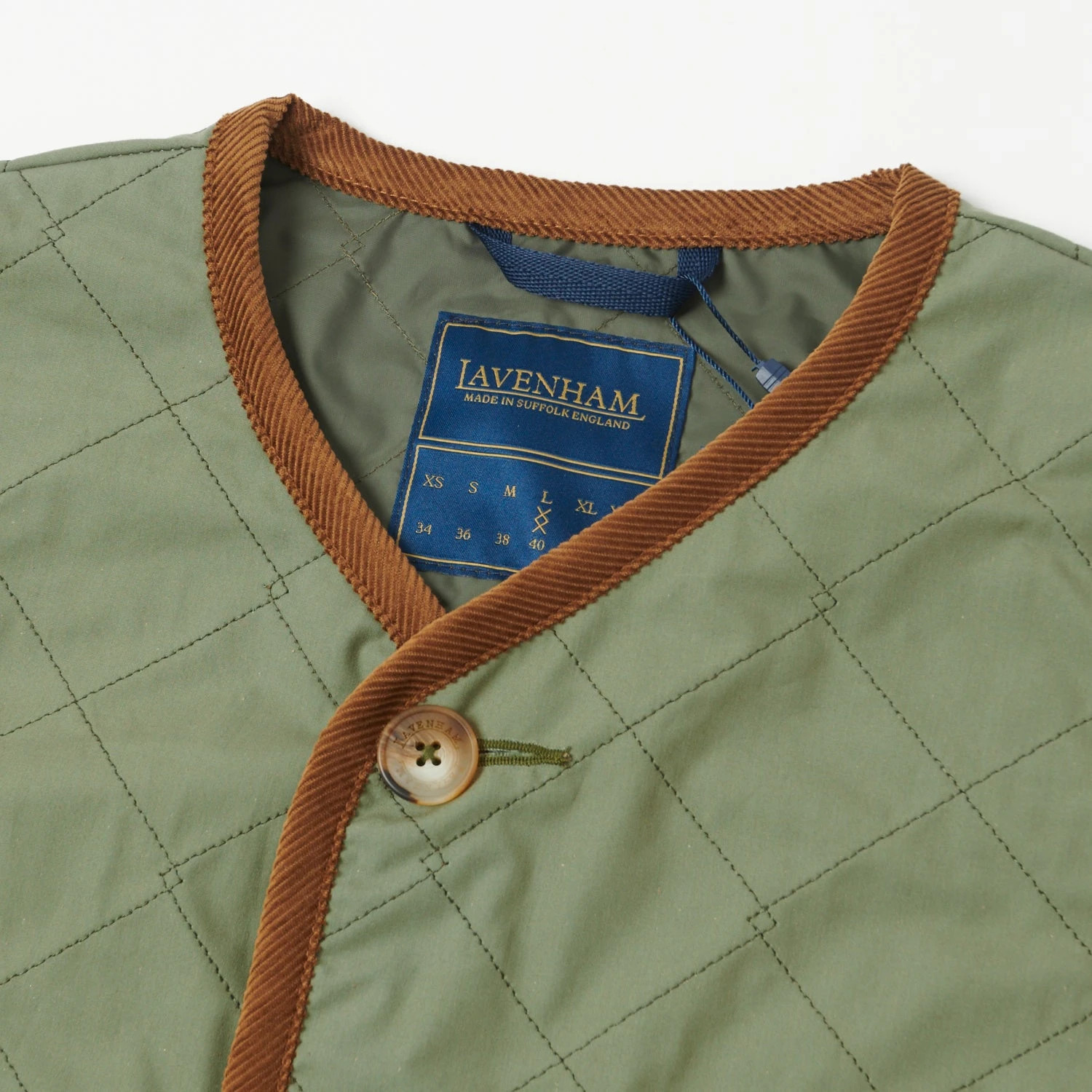 Lavenham Unwadded Gilet - Army Green 4 Lavenham Unwadded Gilet - Army Green - Image 2