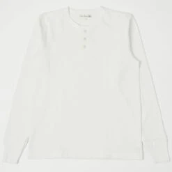 Merz B. Schwanen 2S04 Long Sleeve Henley - White