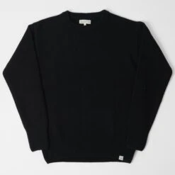 Merz B. Schwanen LOCC01 Knit Crew Neck Pullover - Deep Black