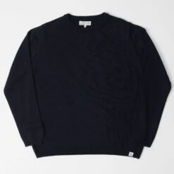 Merz B. Schwanen MWRC01 Knit Crew Neck Pullover - Dark Navy