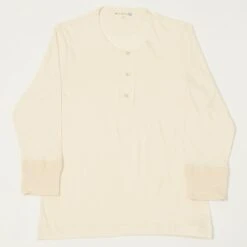 Merz B. Schwanen 101 3/4 Sleeve Henley - Nature