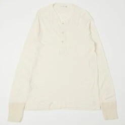 Merz B. Schwanen 102 Loopwheel Henley Shirt - Nature