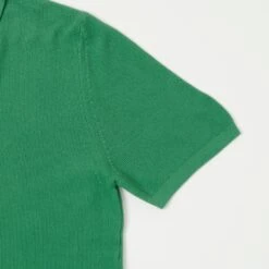 Merz B. Schwanen KPLP02 Plant Based Knitted Polo Shirt - Grass -Hartford Sale Store MERZBSCHWANEN 18