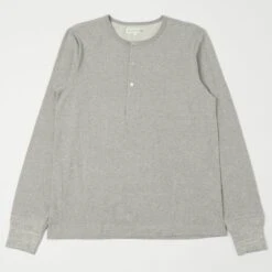 Merz B. Schwanen 206 Long Sleeve Henley - Grey Melange