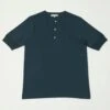 Merz B. Schwanen 207 Short Sleeve Henley - Mineral Blue 1 Merz B. Schwanen 207 Short Sleeve Henley - Mineral Blue -Hartford Sale Store MERZBSCHWANEN 207HENLEYTEE MINERALBLUE