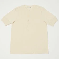 Merz B. Schwanen 207 Short Sleeve Henley - Nature